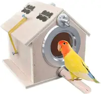 Parkiet Nest Doos Vogel Huis Budgie Hout Fokken Doos Voor Lovebirds, Parrotlets Paring Doos
