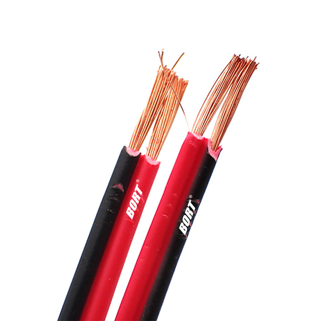 Professional OFC Speaker Cable 2 Cores Wire UL2468 20/18/16/14 Gauge AWG Transparent Flexible Flat Cable