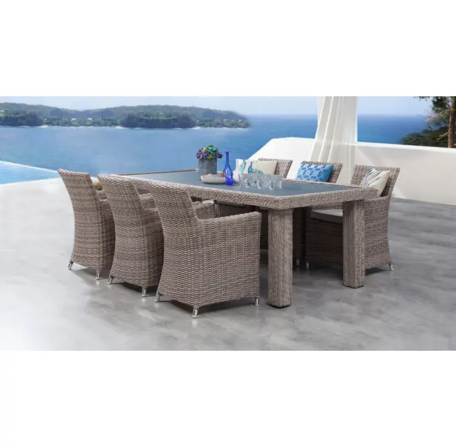 cheap leisure garden rattan dining room set furniture