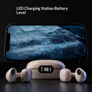 Écouteurs sans fil Bluetooth pour jeux, non intra-auriculaires, avec commande tactile, autonomie ultra longue, affichage numérique intelligent - Product Image 4