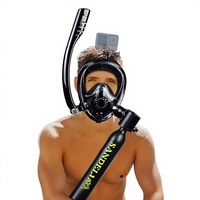 Bouteille de plongée professionnelle SANDELI SD-3000 de 0,5 L, réservoir d'oxygène avec soupape de sécurité, bouteille de gaz en aluminium, design portable