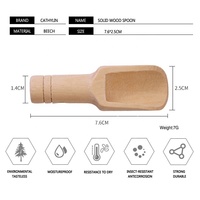 Cuillères plates miniatures en bois de bambou écologiques pour buffet de bonbons, sels de bain et usage en voyage – Vente en gros