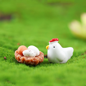ตุ๊กตาไก่ตัวเล็กและลูกไก่ทำจากเรซิ่น ของตกแต่งจิ๋วสำหรับจัดสวน ของประดับตกแต่งรูปสัตว์ ของตกแต่งโต๊ะทำงาน อุปกรณ์ DIY - Product Image 4