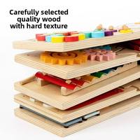 Jouet mural en bois pour aire de jeux intérieure de maternelle, ensemble d'activités multi-jeux, tableau d'activités, jouet éducatif pour l'entraînement sensoriel et cognitif