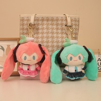 Boneka Plush Desain Baru Cantik Grosir Gantungan Kunci Kawaii Gaya Anime Hatsune Miku Boneka Gantungan Kunci untuk Ulang Tahun