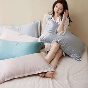 Taie d'oreiller en soie de mûrier 100% de qualité 6A, taille Queen, 22 mm, 66*51 cm, pour un sommeil incroyable avec une couleur unie douce - Product Image 1