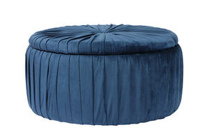 Bailey Furniture Gris Tissu Empilable Jouet Tissu Organisateur Cube Rond Ottoman Boîte De Rangement avec Couvercle - Product Image 4