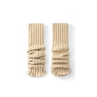 Chaussettes longues d'hiver élégantes avec logo personnalisé, chaussettes en tricot à effet plissé, chaussettes longues pour femmes, chaussettes chaudes d'hiver