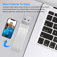 OTG Flash Drive USB multifungsi, Flash Drive USB kecepatan tinggi 2GB 256GB 3.0 tipe-c dengan garansi 1 tahun untuk ponsel dan logam baru