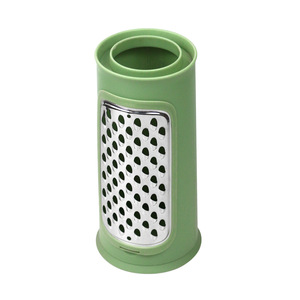 Rallador de acero inoxidable con cuchillas peladoras, herramienta de cocina multifuncional redonda para verduras y frutas - Product Image 4