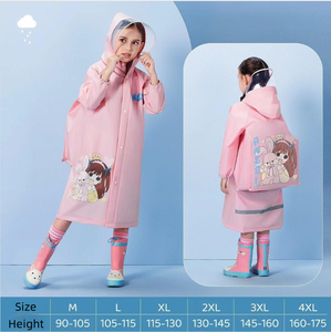 نمط جديد أزياء الكرتون معطف واق من المطر للأطفال إيفا الاطفال مع مساحة المدرسة - Product Image 5