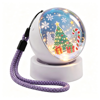 Haut-parleur boule de cristal magique avec sonnerie, personnalisation via application : importez vos images, GIF, vidéos, affichage personnalisable, badge électronique, cadeau de Noël