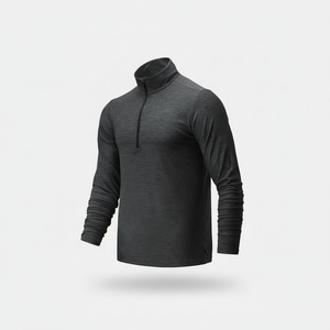 เสื้อสเวตเตอร์แบบสวมหัวมีซิปของผู้ชาย,เสื้อคอตตอนพับลงพิมพ์ลายได้ตามต้องการ - Product Image 1