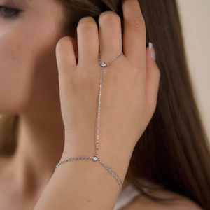 J&D Jewelry - Brazalete de Acero Inoxidable de Doble Capa con Circonita Blanca, Cadena de Mano Impermeable, Joyería Minimalista para Mujer - Product Image 3