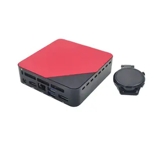 Red leather Tech cloth Acrylic Color logo material customization N95 N100 N305 Processor DP HD-MI Display Ultra thin computer