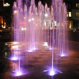 Customized outdoor decorative ground floor music water programmed fountain with lights