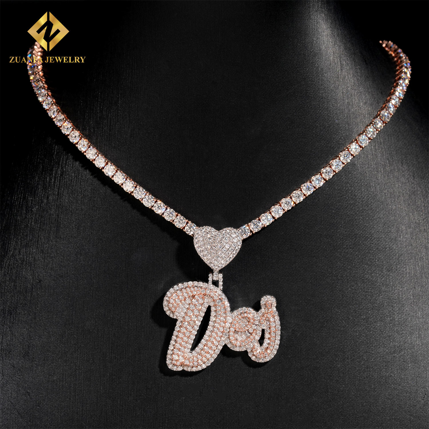 As Picture- 3 letters+Heart Bail