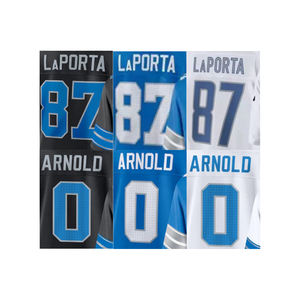 2024 New Limited Genähtes American Football Trikot Detroit 87 Sam Laporta 0 Terrion Arnold Akzeptieren Sie persönliche Gewohnheit - Product Image 1