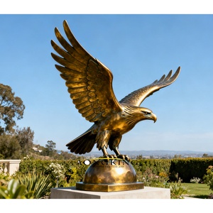 Estatua de Águila de Latón, Fundición Personalizada, Decoración para el Hogar, Escultura de Animal Grande, Decoración para Jardín Exterior, Escultura de Bronce de Alta Calidad - Product Image 1