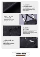 Tablier de travail robuste, imperméable et réutilisable, avec impression de logo personnalisé, bretelles réglables, grandes poches, en polyester