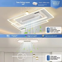 Ventilateurs de plafond LED modernes, ventilateur de plafond intelligent sans pales avec lumière pour la maison, lampe de ventilateur pour intérieur, lampe télécommandée pour salon
