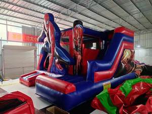 Spiderman Inflable <span class=keywords><strong>Castillo</strong></span> Inflable Spiderman Jumping Castle Brincolines Spiderman con tobogán Combo Bouncer <span class=keywords><strong>Castillo</strong></span> Hinchable - Product Image 3