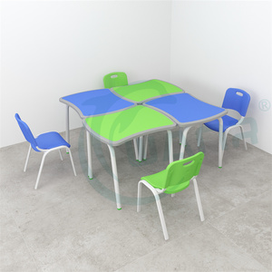 Kim loại nhựa trường tiểu học Bàn và ghế lớp học nhựa thiết lập Trường Đại Học Lớp học bàn - Product Image 2