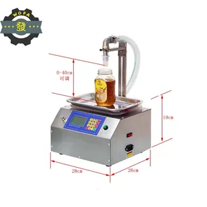 WF-L15 304 stainless steel pump electric weighing honey cream filling machine High precision salad ketchup filling machine
