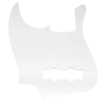 Plaque de protection (pickguard) blanche 1 pli à 10 trous pour guitare basse J, pour guitare électrique jazz 4 cordes