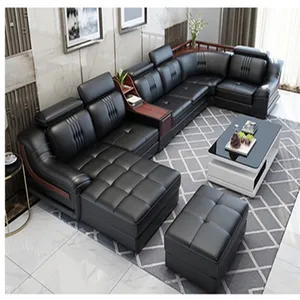 new design customized real leather living room sofas