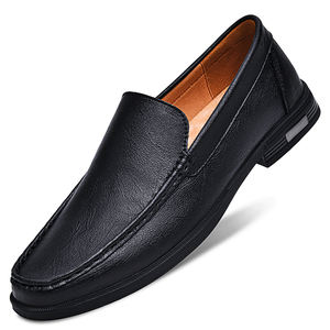 Scarpe retrò da <span class=keywords><strong>uomo</strong></span> in vera pelle <span class=keywords><strong>mocassini</strong></span> da ufficio formali Slip-on per feste di matrimonio in Mesh traspirante scarpe da guida - Product Image 4