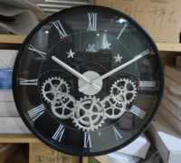 Jam Dinding Quartz Desain Baru dengan Jarum Mutiara, Gerakan Senyap, Tampilan Antik untuk Ruang Tamu, OEM Diterima