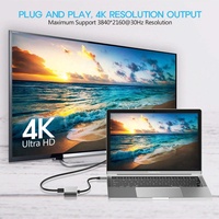 USB C Ke 4K HDMI VGA Hub Multiport Kompatibel untuk Nintendo Switch dan MacBook Pro Dll
