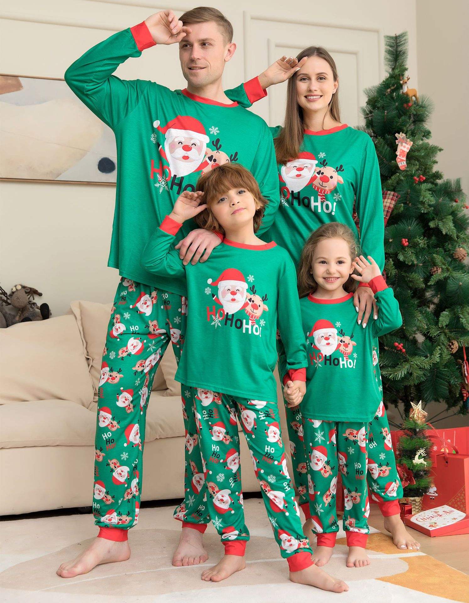 New Arrival Christmas Pjs Family Kids Christmas Pajamas Children Sleepwear Family Christmas Pajamas 