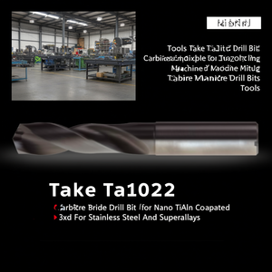 Foret en carbure Ttake Ta1022 avec revêtement Nano TiAln 3Xd pour l'acier inoxydable et les superalliages - Product Image 3