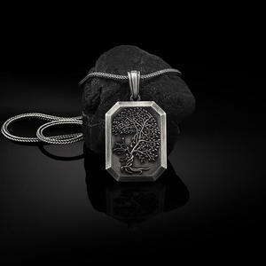 Colgante de árbol de la vida de hojalata para hombre, <span class=keywords><strong>collar</strong></span> de tótem, joyería - Product Image 6