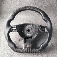 Volant sport en fibre de carbone amélioré pour Volkswagen Passat B6 à fond plat, modification du volant en carbone forgé