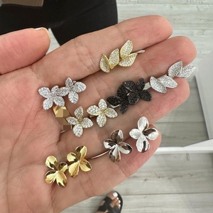 <span class=keywords><strong>Orecchini</strong></span> Pendenti a Forma di Foglia con Zirconia Cubica 5A, Gioielli da Donna alla Moda Estate 2026 - Product Image 3