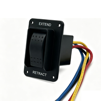Interrupteur à bascule DPDT 12V 24V marche/arrêt/marche momentané étanche avec faisceau de câblage pour camping-car, remorque, bateau, actionneur linéaire
