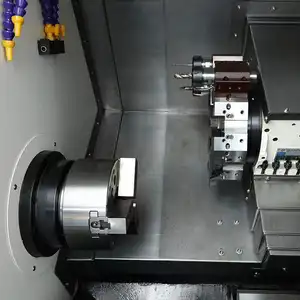 Çin iyi fiyat eğimli yatak CNC torna Fanuc Metal Cnc torna makine üreticisi