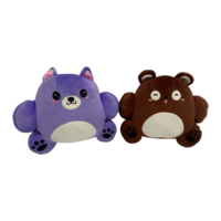 Peluche personnalisée avec logo, adorable, coussin chauffe-mains, pour avion, jouet à câliner pour enfants, OEM BSCI
