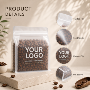 <span class=keywords><strong>Bolsa</strong></span> de Café con Fondo Cuadrado Impresa Personalizada con Válvula y Cierre para Granos de Café, Material LDPE y Logotipo UV - Product Image 4