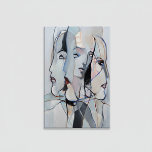 Modern Abstract Woman Face Print <b>Canvas</b> Artwork - Elegant <b>Wall</b> Decor,WRAPPED <b>CANVAS</b> - Product Image 2