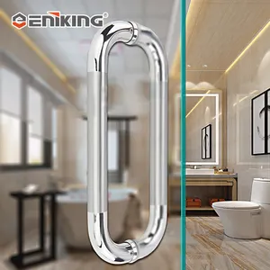 SS304 Glass Door Handle Tubular No Washers Back To Back Pull Handle