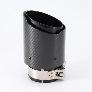 Embouts d'échappement universels en fibre de carbone brillante à sortie simple pour type <span class=keywords><strong>Akrapovic</strong></span> - Product Image 2