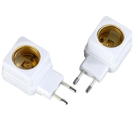 Ampoule à LED E27, support de base de prise, adaptateur de prise UE, interrupteur marche/arrêt