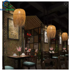 งานหัตถกรรมเวียดนามสำหรับร้านกาแฟโรงแรมโคมไฟหวายธรรมชาติคลาสสิกพร้อมพู่ทำด้วยมือเสื่อและแผ่นรองเทรนด์ใหม่ - Product Image 6