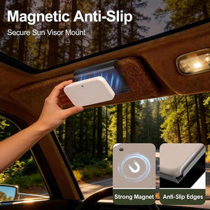 Diffuseur de parfum 2-en-1 en pierre pour voiture avec clip de pare-soleil et diffuseur suspendu, éliminateur d'odeurs longue durée pour voiture ou maison, <span class=keywords><strong>ambre</strong></span> lisse - Product Image 1