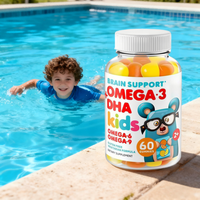 Compléments alimentaires DHA Oméga-3 pour enfants SHENGYAO à base d'algues, bonbons gélifiés, 3 bonbons mous par jour, sans conservateurs ni colorants artificiels