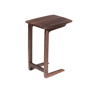 Table d'appoint en forme de C en bois <span class=keywords><strong>massif</strong></span> de noyer américain moderne et minimaliste, personnalisable, pour les petits espaces ou l'utilisation d'un ordinateur portable - Product Image 5